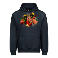 Navy Juneteenth black girl sneakers Urban Hoodie - RanaPortraitStore