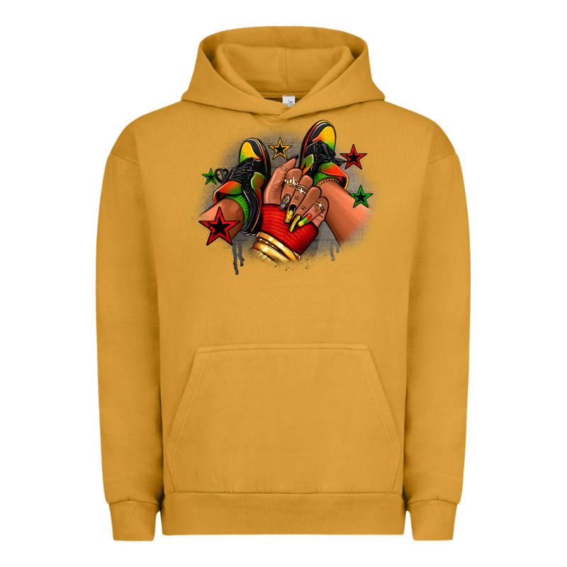 Juneteenth Black Girl Sneakers Urban Hoodie by RanaPortraitStore | Teevron