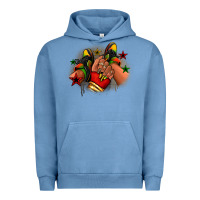Pigment Pebble Blue Juneteenth black girl sneakers Urban Hoodie - RanaPortraitStore