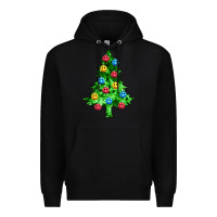 Black sequin's christmas tree Premium Hoodie - Zillion Design Studio