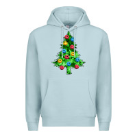 Blue Mist sequin's christmas tree Premium Hoodie - Zillion Design Studio
