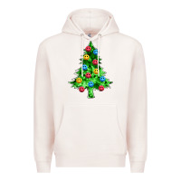 Pale Pink sequin's christmas tree Premium Hoodie - Zillion Design Studio