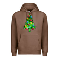 Chestnut sequin's christmas tree Premium Hoodie - Zillion Design Studio