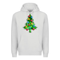 Dove Grey sequin's christmas tree Premium Hoodie - Zillion Design Studio