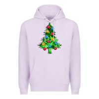 Lilac sequin's christmas tree Premium Hoodie - Zillion Design Studio