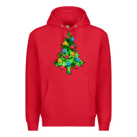 Red sequin's christmas tree Premium Hoodie - Zillion Design Studio