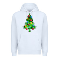 White sequin's christmas tree Premium Hoodie - Zillion Design Studio