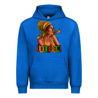 Cobalt Juneteenth freedom afro woman Urban Hoodie - RanaPortraitStore