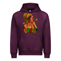 Mauve Wine Juneteenth freedom afro woman Urban Hoodie - RanaPortraitStore