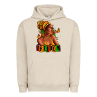 Pigment French Oak Juneteenth freedom afro woman Urban Hoodie - RanaPortraitStore