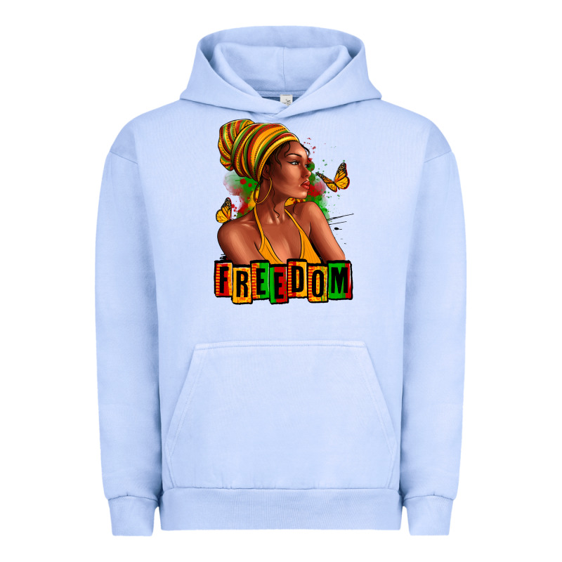 Juneteenth Freedom Afro Woman Urban Hoodie by RanaPortraitStore | Teevron