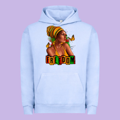 Urban Hoodie Juneteenth freedom afro woman