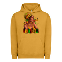 Pigment Peanut Butter Juneteenth freedom afro woman Urban Hoodie - RanaPortraitStore