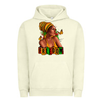 Pigment Pistachio Juneteenth freedom afro woman Urban Hoodie - RanaPortraitStore