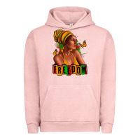 Pigment Salmon Juneteenth freedom afro woman Urban Hoodie - RanaPortraitStore