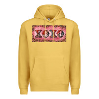 Antique Gold Xoxo cowhide and leopard Premium Hoodie - RanaPortraitStore