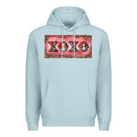 Blue Mist Xoxo cowhide and leopard Premium Hoodie - RanaPortraitStore