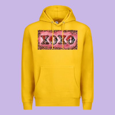 Premium Hoodie Xoxo cowhide and leopard