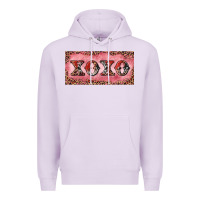Lilac Xoxo cowhide and leopard Premium Hoodie - RanaPortraitStore