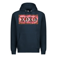 Navy Xoxo cowhide and leopard Premium Hoodie - RanaPortraitStore