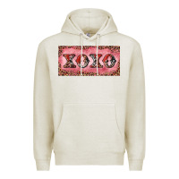 Oatmeal Heather Xoxo cowhide and leopard Premium Hoodie - RanaPortraitStore