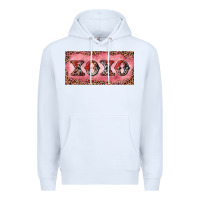 White Xoxo cowhide and leopard Premium Hoodie - RanaPortraitStore