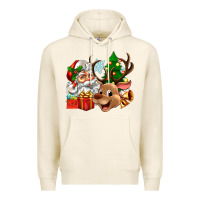 Tofu santa and reindeer Premium Hoodie - Zillion Design Studio