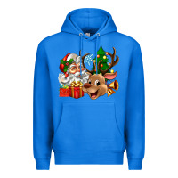 True Royal santa and reindeer Premium Hoodie - Zillion Design Studio