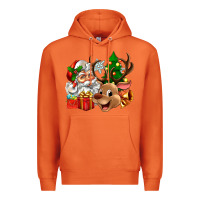 Carrot santa and reindeer Premium Hoodie - Zillion Design Studio