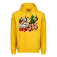 Lemon santa and reindeer Premium Hoodie - Zillion Design Studio