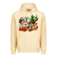 Pina Colada santa and reindeer Premium Hoodie - Zillion Design Studio
