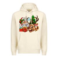 Sandshell santa and reindeer Premium Hoodie - Zillion Design Studio