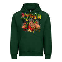 Forest Green Juneteenth vibes black girl sneakers Urban Hoodie - RanaPortraitStore