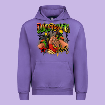 Urban Hoodie Juneteenth vibes black girl sneakers