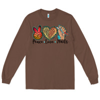 Chestnut peace love nails Long Sleeve Tee - BarkalooDesign
