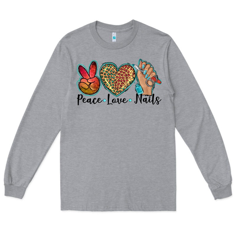Peace Love Nails Long Sleeve Tee by BarkalooDesign | Teevron
