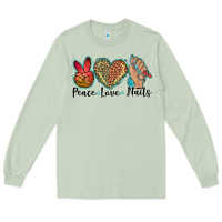 Matcha peace love nails Long Sleeve Tee - BarkalooDesign