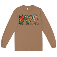 Toasted Coconut peace love nails Long Sleeve Tee - BarkalooDesign