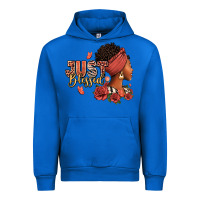 Cobalt Just blessed afro woman with roses Urban Hoodie - RanaPortraitStore