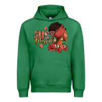 Emerald Just blessed afro woman with roses Urban Hoodie - RanaPortraitStore