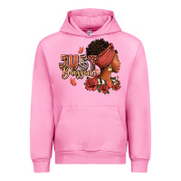 Fuchsia Pink Just blessed afro woman with roses Urban Hoodie - RanaPortraitStore