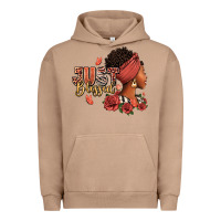 Pigment Burro Just blessed afro woman with roses Urban Hoodie - RanaPortraitStore