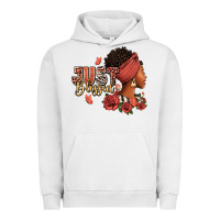 Pigment Lunar Rock Just blessed afro woman with roses Urban Hoodie - RanaPortraitStore