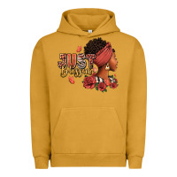 Pigment Peanut Butter Just blessed afro woman with roses Urban Hoodie - RanaPortraitStore
