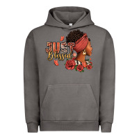 Pigment Tornado Just blessed afro woman with roses Urban Hoodie - RanaPortraitStore
