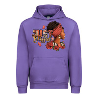 Tulip Just blessed afro woman with roses Urban Hoodie - RanaPortraitStore