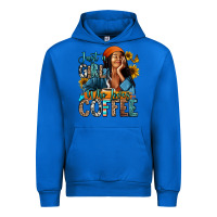 Cobalt Just a girl who loves coffee Urban Hoodie - RanaPortraitStore