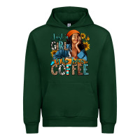 Forest Green Just a girl who loves coffee Urban Hoodie - RanaPortraitStore