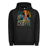 Pigment Black Just a girl who loves coffee Urban Hoodie - RanaPortraitStore