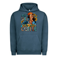 Pigment Midnight Navy Just a girl who loves coffee Urban Hoodie - RanaPortraitStore